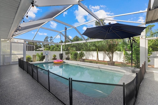 2769 Dode Ave, North Port, FL 34288 - view of swimming pool with a lanai and a patio area