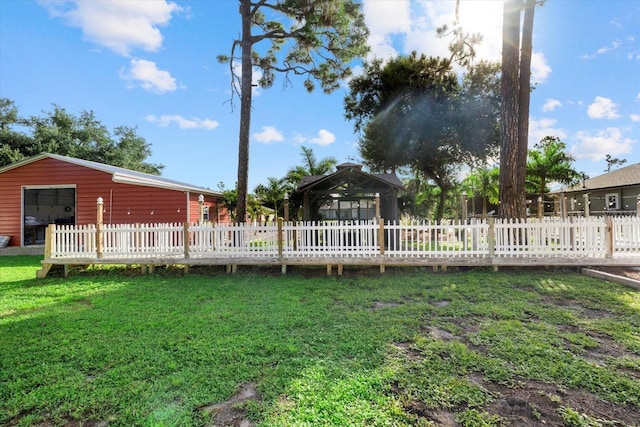 2769 Dode Ave, North Port, FL 34288 - view of yard featuring an outdoor structure, a gazebo, and an outbuilding