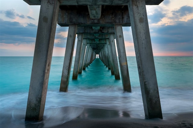 13486 Nobilio St, Venice, FL 34293 - water view featuring a pier