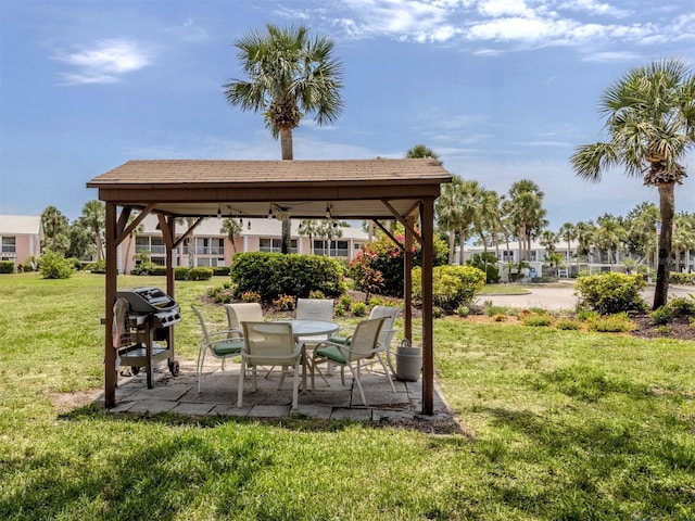 418 Cerromar Ct Unit 158, Venice, FL 34293 - view of patio featuring a gazebo and a grill