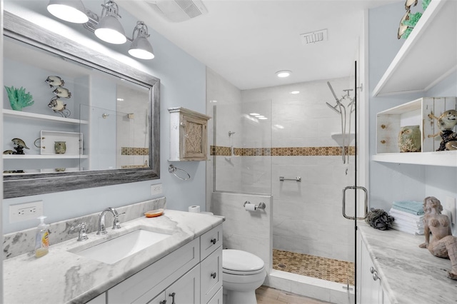8 Sadowski Cswy, Key Colony Beach, FL 33051 - full bathroom featuring vanity, a shower stall, and toilet