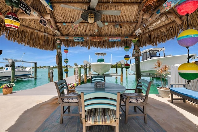 8 Sadowski Cswy, Key Colony Beach, FL 33051 - dock area with boat lift and a water view