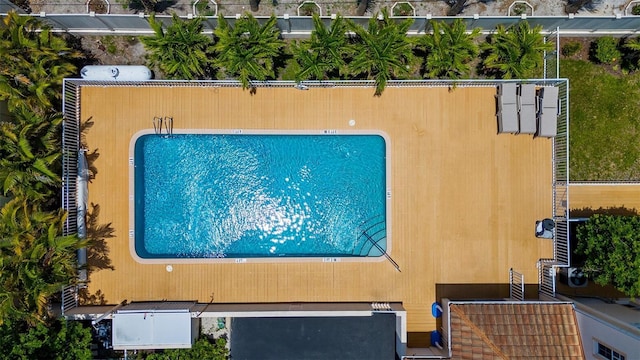 235 Base Ave E Unit 207, Venice, FL 34285 - drone / aerial view of a pool area