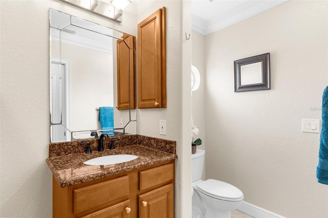 235 Base Ave E Unit 207, Venice, FL 34285 - bathroom featuring vanity and ornamental molding