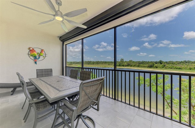 10213 Staggerbush Dr Unit 202, Venice, FL 34293 - sunroom / solarium featuring a water view
