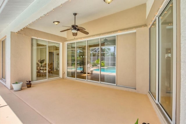 188 Grand Oak Cir, Venice, FL 34292 - view of patio featuring ceiling fan