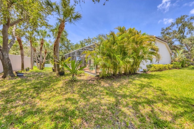 188 Grand Oak Cir, Venice, FL 34292 - view of yard featuring a lanai