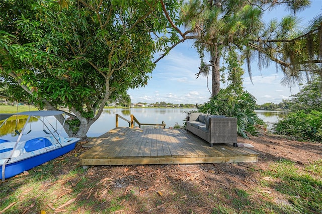 249 Hallcrest Ter, Port Charlotte, FL 33954 - wooden deck featuring a water view and a dock