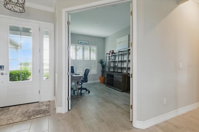15336 Spanish Point Dr, Port Charlotte, FL 33981 - home office with baseboards and ornamental molding
