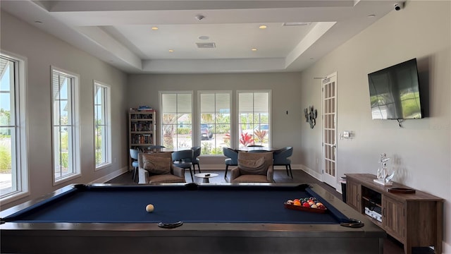 15963 Crofton Springs Way, Port Charlotte, FL 33953 - rec room with plenty of natural light, billiards, baseboards, and recessed lighting