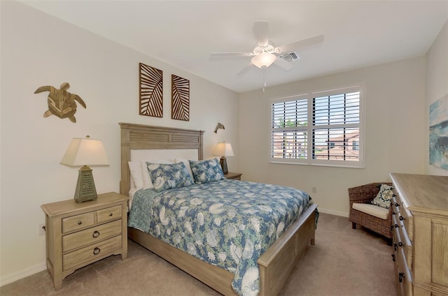 10789 Tarflower Dr Unit 202, Venice, FL 34293 - bedroom featuring light carpet and a ceiling fan