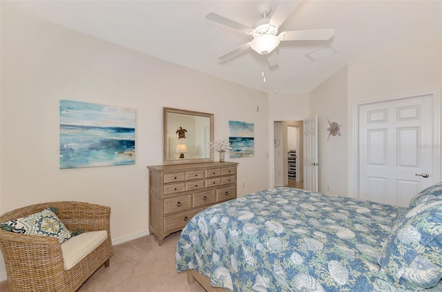 10789 Tarflower Dr Unit 202, Venice, FL 34293 - bedroom with light colored carpet and a ceiling fan