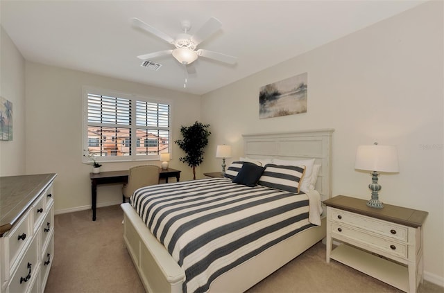 10789 Tarflower Dr Unit 202, Venice, FL 34293 - bedroom featuring light carpet and a ceiling fan