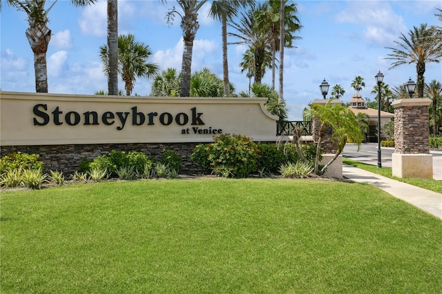 11954 Tempest Harbor Loop, Venice, FL 34292 - community sign featuring a lawn