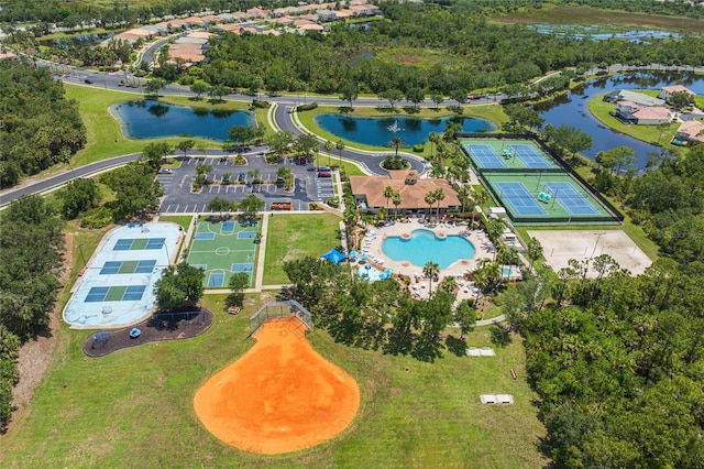 11954 Tempest Harbor Loop, Venice, FL 34292 - drone / aerial view of a nearby body of water and a pool area