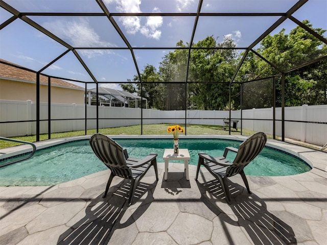6505 Meandering Way, Lakewood Ranch, FL 34202 - view of pool featuring a fenced backyard, a patio, and a lanai