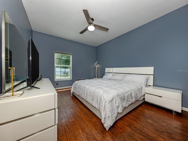 6505 Meandering Way, Lakewood Ranch, FL 34202 - bedroom with wood finished floors and ceiling fan