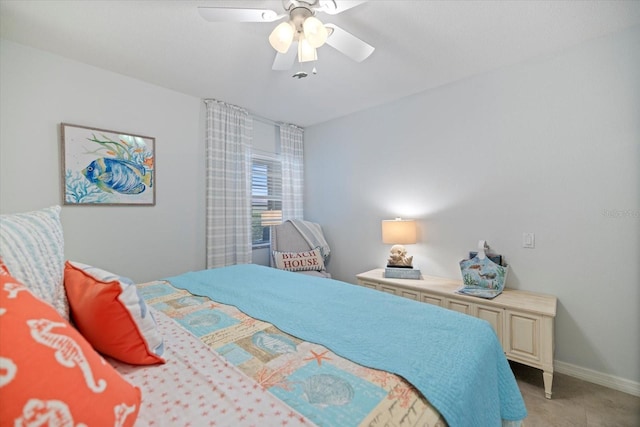 751 Capri Isles Blvd Unit 108, Venice, FL 34292 - bedroom featuring a ceiling fan and baseboards