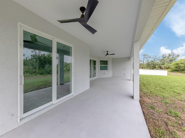 137 Mariner Ln, Rotonda West, FL 33947 - view of patio / terrace with a ceiling fan