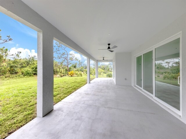 137 Mariner Ln, Rotonda West, FL 33947 - view of patio / terrace with ceiling fan