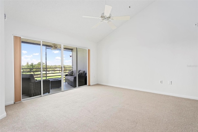 849 Wexford Blvd Unit 849, Venice, FL 34293 - carpeted spare room with a ceiling fan and high vaulted ceiling