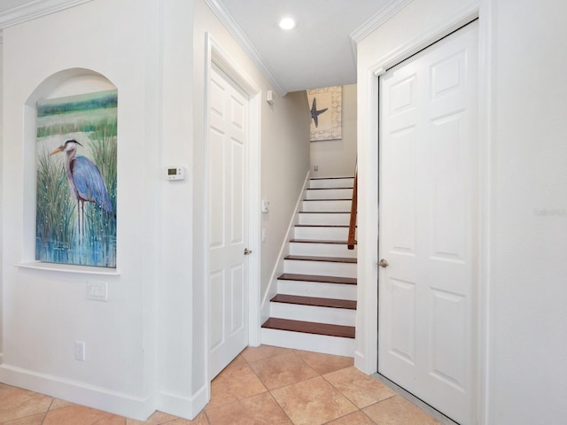 1164 Beachcomber Ct Unit 19, Osprey, FL 34229 - staircase with tile patterned floors and recessed lighting