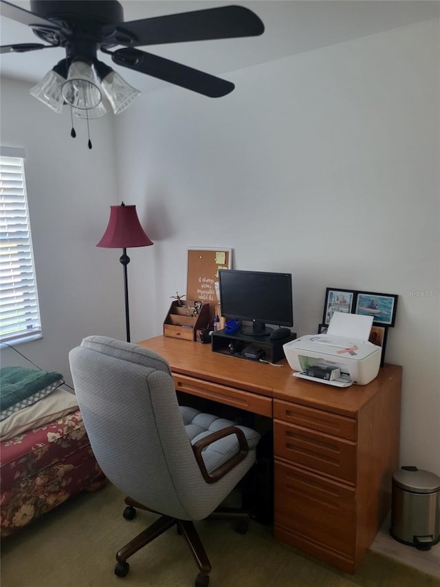 482 Pendleton Pl, Venice, FL 34292 - office area with ceiling fan