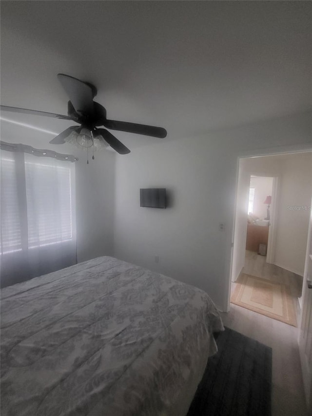 482 Pendleton Pl, Venice, FL 34292 - bedroom featuring a ceiling fan and wood finished floors