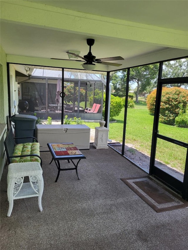 482 Pendleton Pl, Venice, FL 34292 - sunroom / solarium with ceiling fan