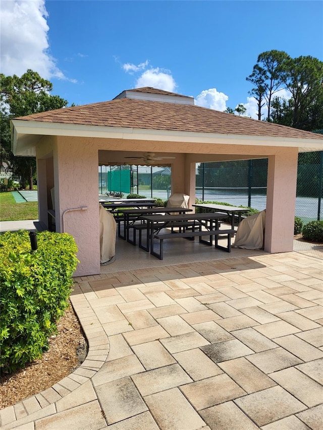 482 Pendleton Pl, Venice, FL 34292 - view of patio featuring a gazebo