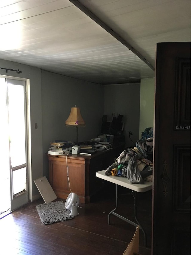 3661 Sterling Rd, Venice, FL 34293 - office area featuring dark wood-style floors