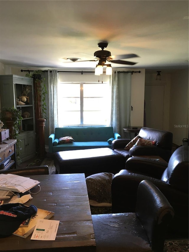 3661 Sterling Rd, Venice, FL 34293 - living room with ceiling fan