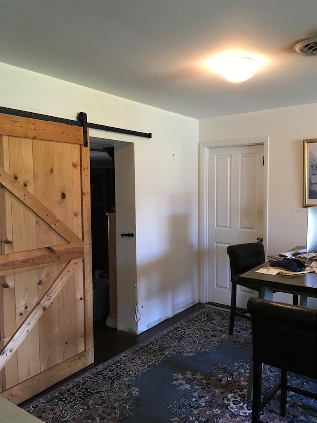 3661 Sterling Rd, Venice, FL 34293 - home office featuring a barn door