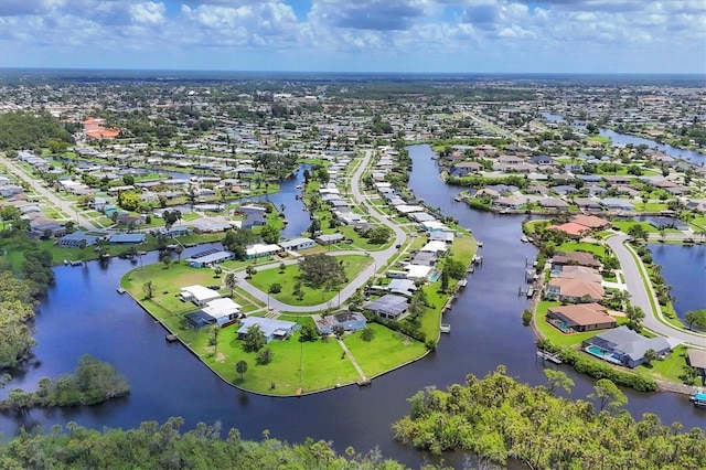 6821 Marius Rd, North Port, FL 34287 - aerial view of residential area with a nearby body of water
