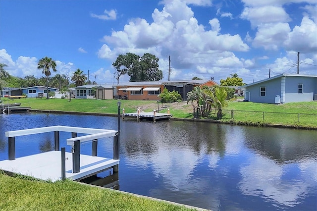 6821 Marius Rd, North Port, FL 34287 - dock area featuring a water view