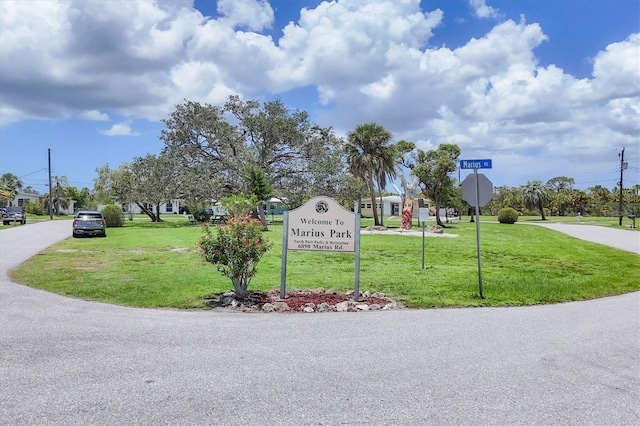 6821 Marius Rd, North Port, FL 34287 - community sign featuring a yard