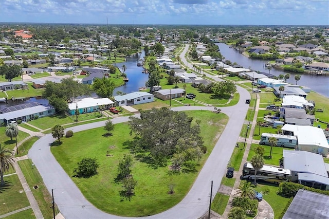 6821 Marius Rd, North Port, FL 34287 - aerial perspective of suburban area featuring a nearby body of water