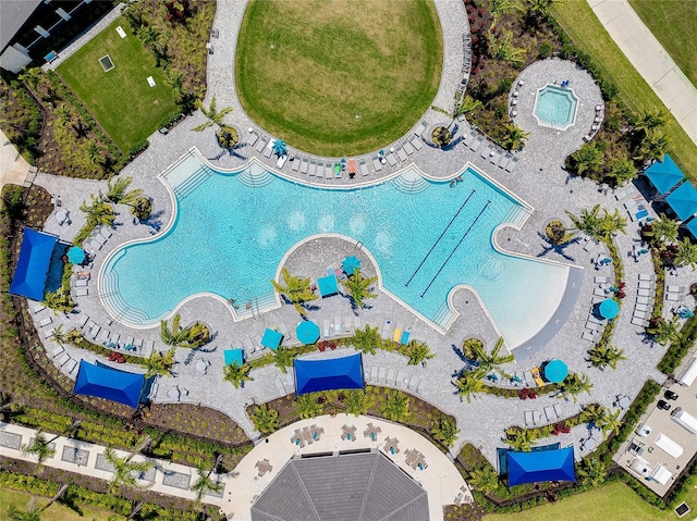 17525 Jadestone Ct, Venice, FL 34293 - aerial view of a pool area