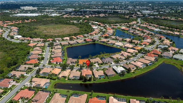 4308 Via Del Santi, Venice, FL 34293 - aerial overview of property's location with nearby suburban area and a nearby body of water