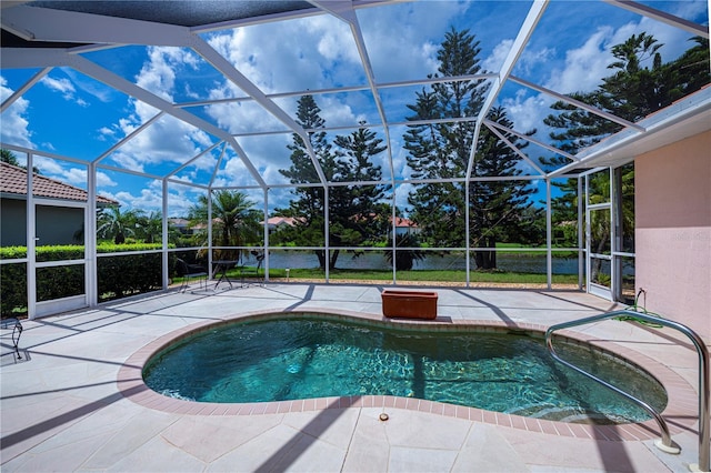 4308 Via Del Santi, Venice, FL 34293 - outdoor pool featuring a patio area and a lanai