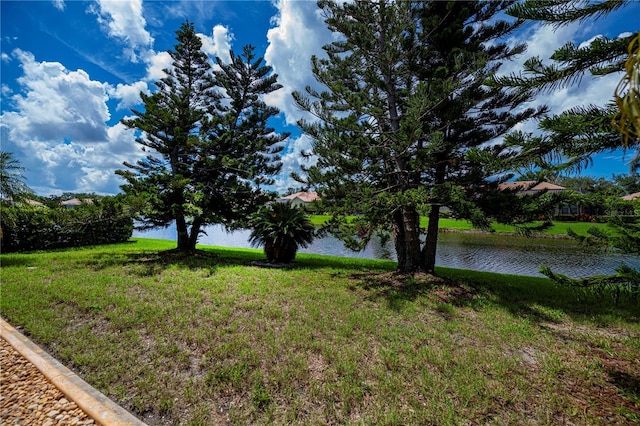 4308 Via Del Santi, Venice, FL 34293 - view of grassy yard featuring a water view