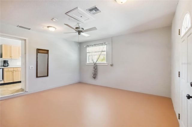 2555 Yucca Rd, Venice, FL 34293 - spare room with a ceiling fan