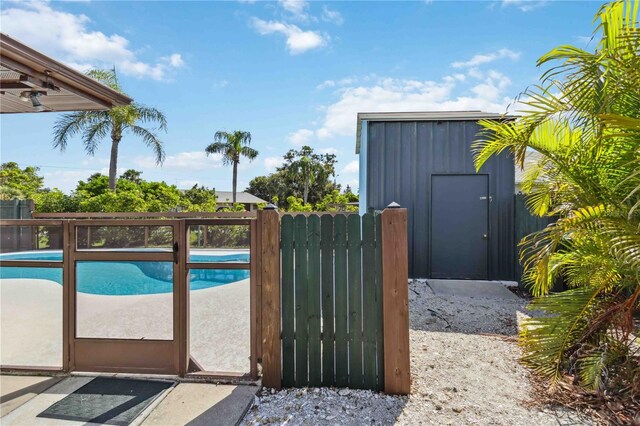 2555 Yucca Rd, Venice, FL 34293 - view of pool with a storage shed