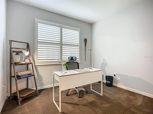 20749 Swallowtail Ct, Venice, FL 34293 - carpeted home office featuring baseboards