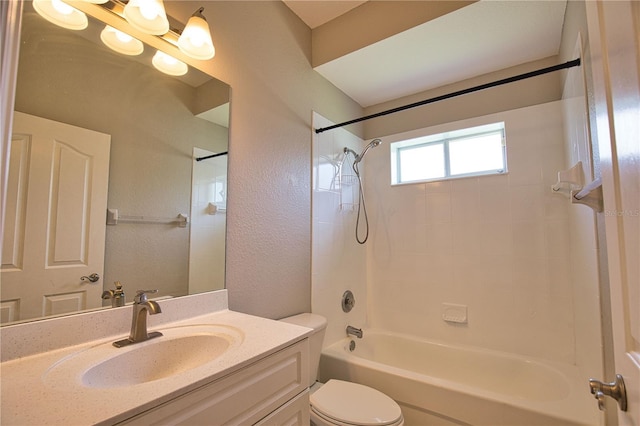 4150 Otoole St, North Port, FL 34291 - bathroom featuring vanity, shower / bath combination, and a textured wall