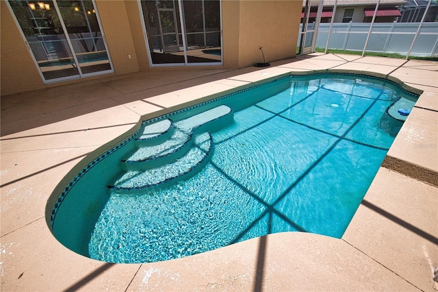 4150 Otoole St, North Port, FL 34291 - view of pool with a patio area and a lanai