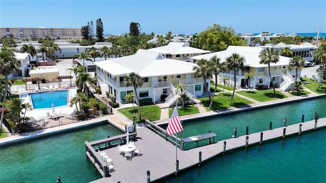 999 Inlet Cir Unit D101, Venice, FL 34285 - aerial view of a pool and a large body of water