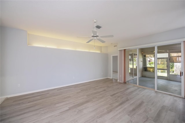 519 Catalina Isles Cir, Venice, FL 34292 - unfurnished room featuring ceiling fan and wood finished floors