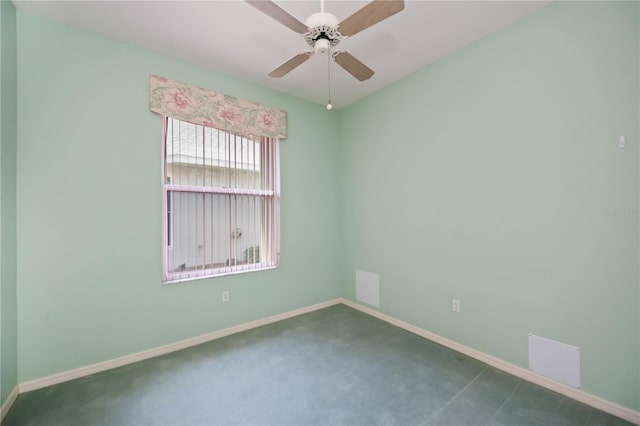 519 Catalina Isles Cir, Venice, FL 34292 - carpeted empty room with baseboards and ceiling fan