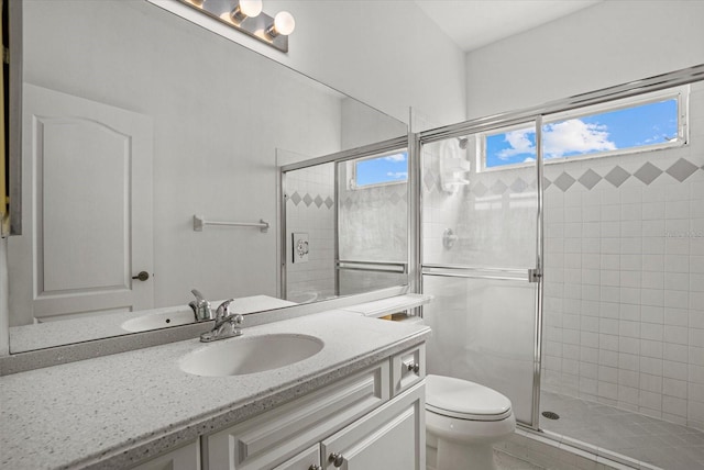 9528 Knightsbridge Cir, Sarasota, FL 34238 - full bathroom featuring a stall shower and vanity